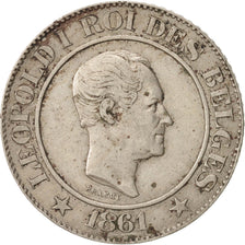 Belgium, Leopold I, 20 Centimes, 1861, VF(30-35), Copper-nickel, KM:20