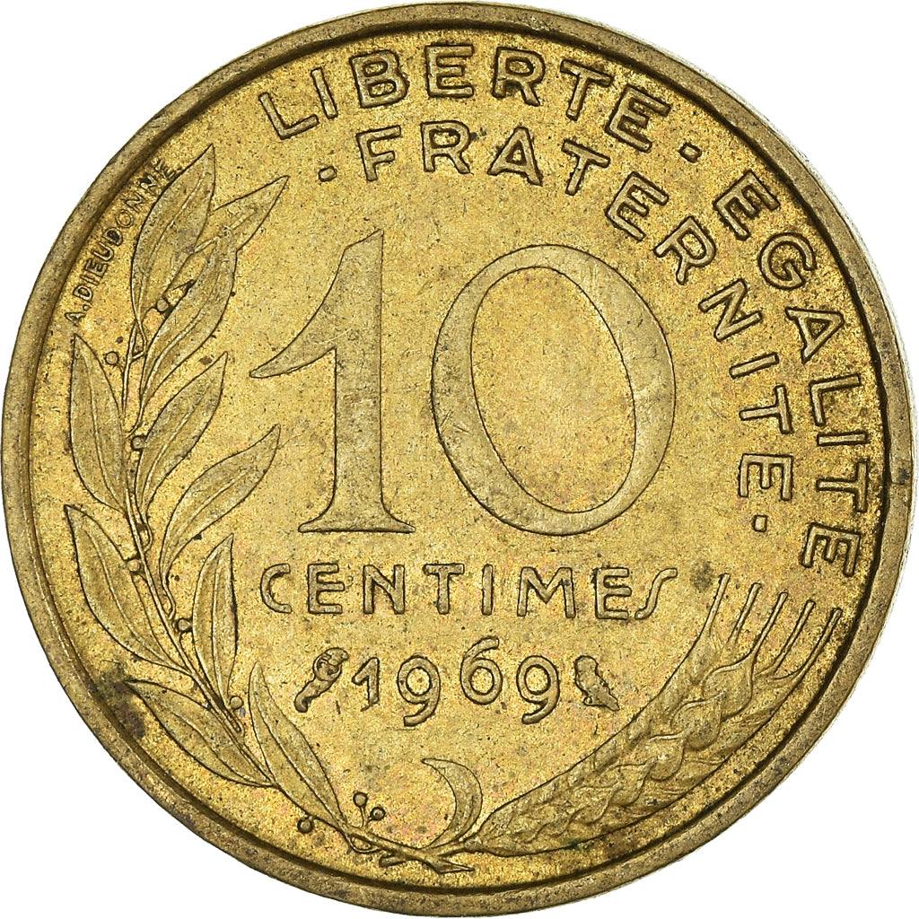 Münze, Frankreich, 10 Centimes, 1969