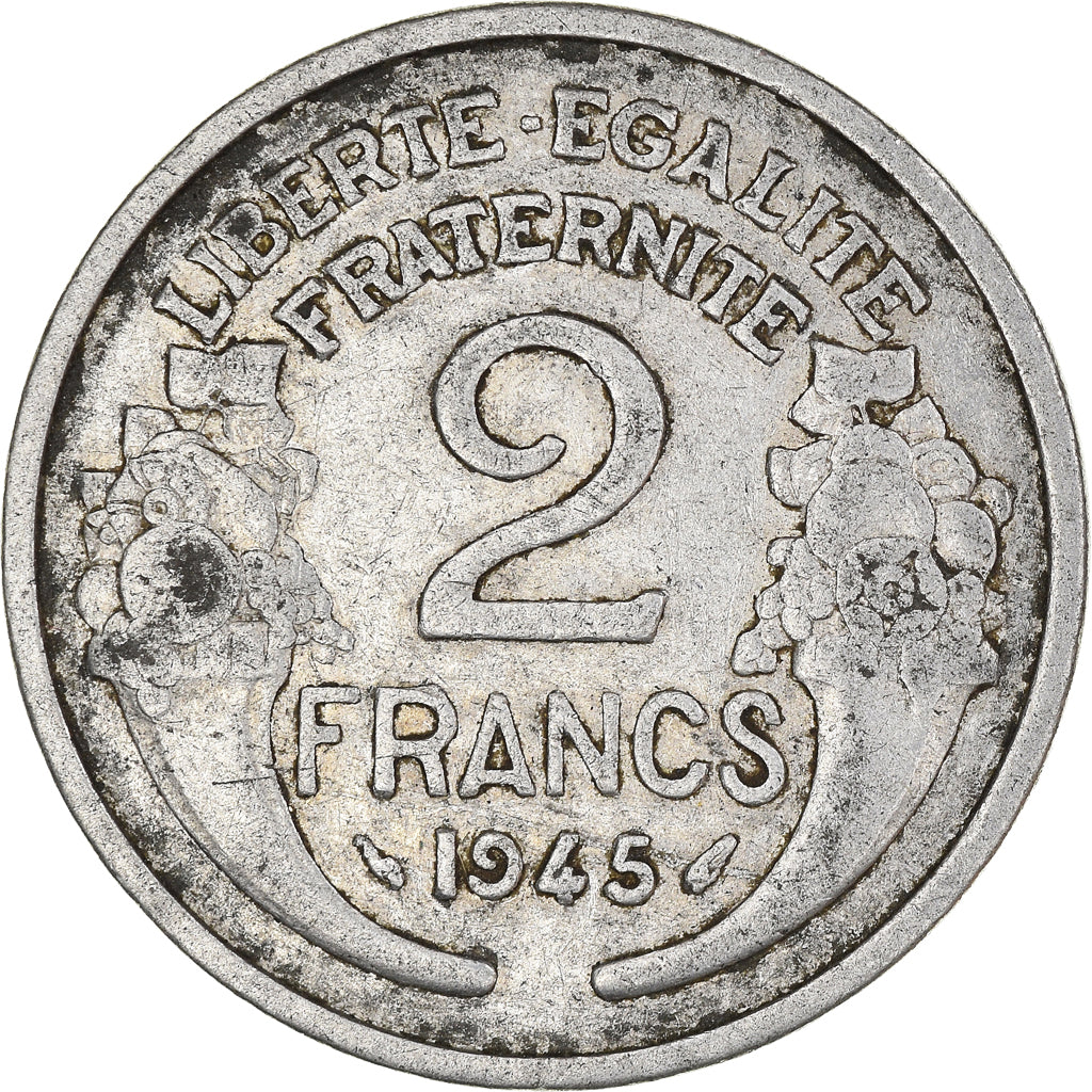 Moneta, Francja, 2 Francs, 1945
