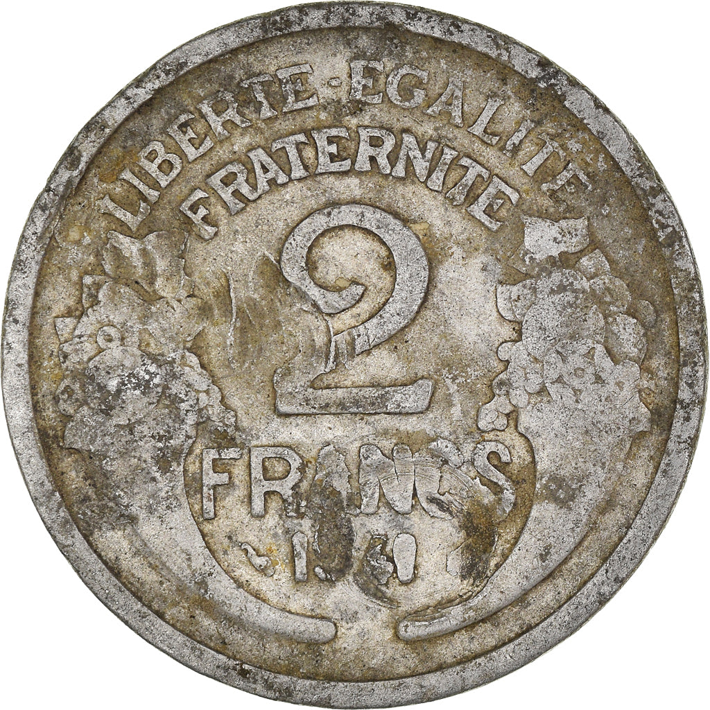 Moneta, Francia, 2 Francs, 1941