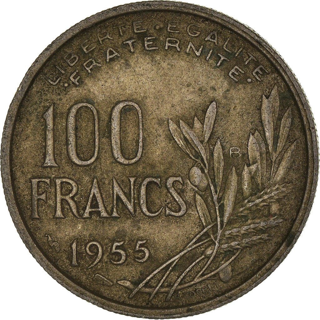 Munten, Frankrijk, 100 Francs, 1955