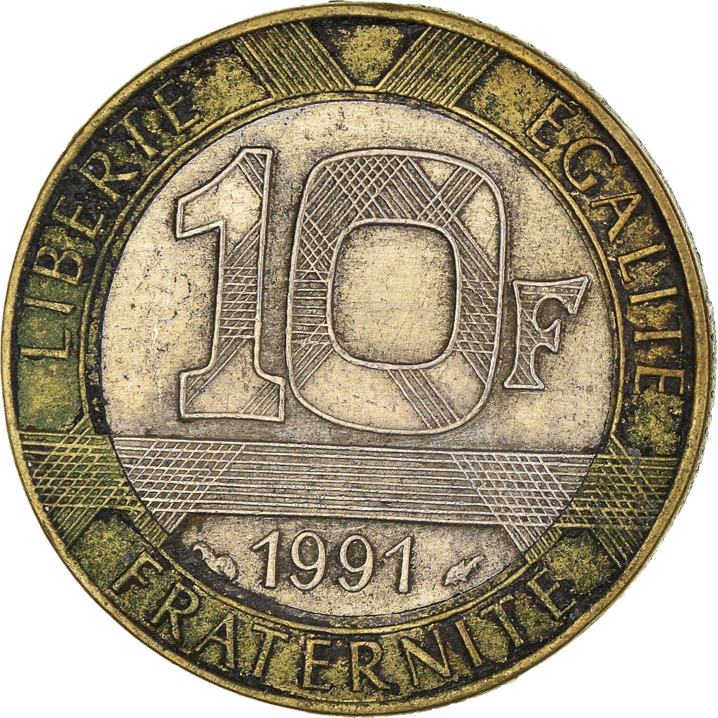 Moneta, Francja, 10 Francs, 1991