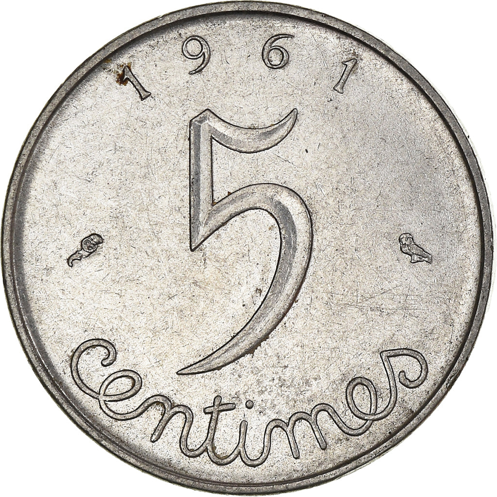 Munten, Frankrijk, 5 Centimes, 1961