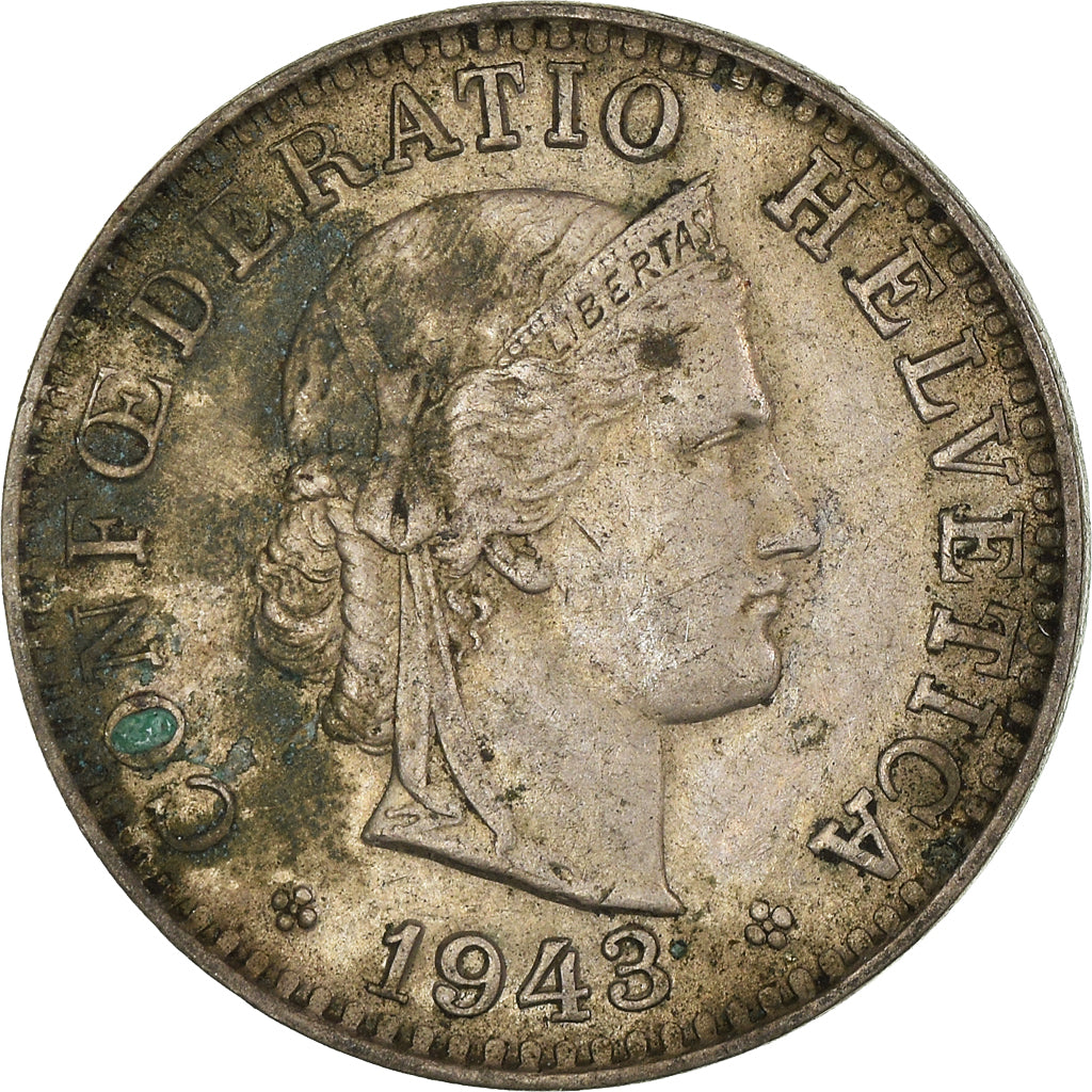 Moeda, Suíça, 20 Rappen, 1943