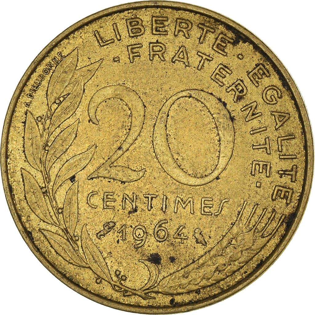 Münze, Frankreich, 20 Centimes, 1964
