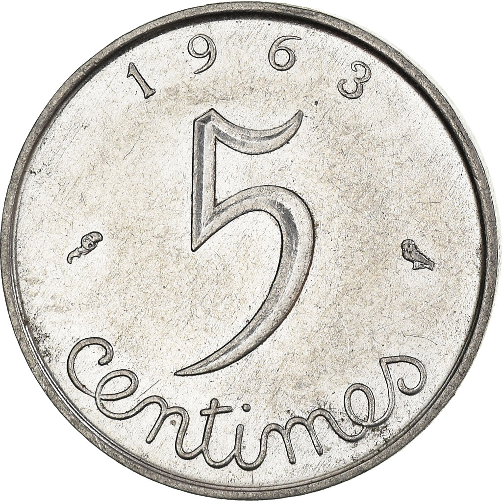 Coin, France, 5 Centimes, 1963