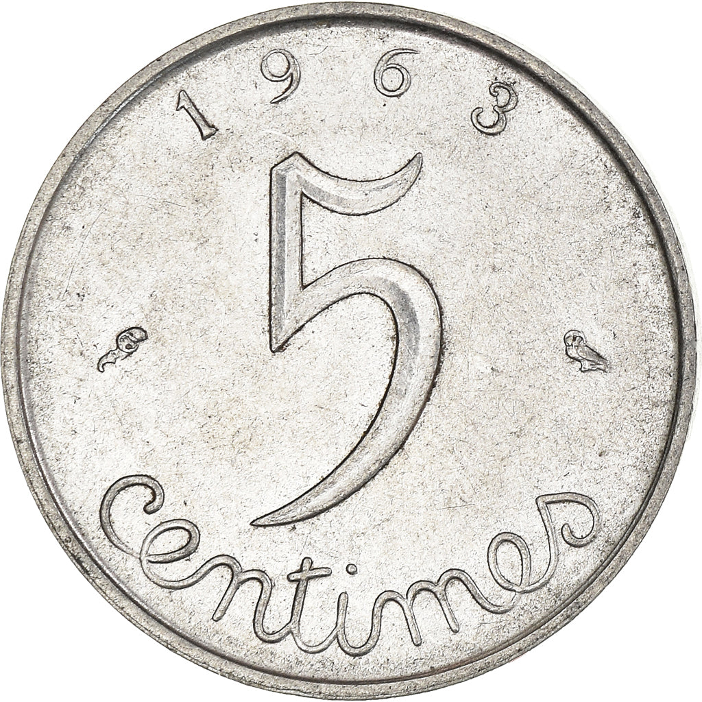 Münze, Frankreich, 5 Centimes, 1963