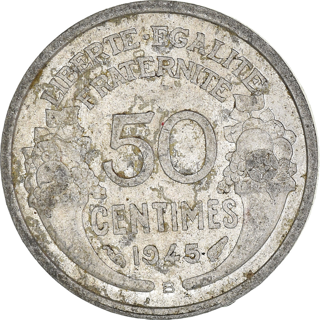 Munten, Frankrijk, 50 Centimes, 1945