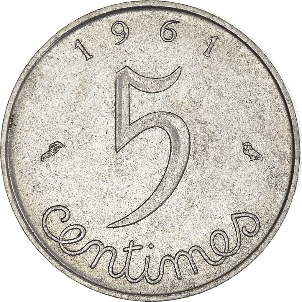 Moneda, Francia, 5 Centimes, 1961