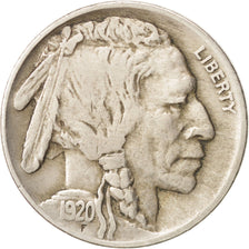 Stati Uniti, Buffalo Nickel, 5 Cents, 1920, U.S. Mint, Philadelphia, BB, Rame...