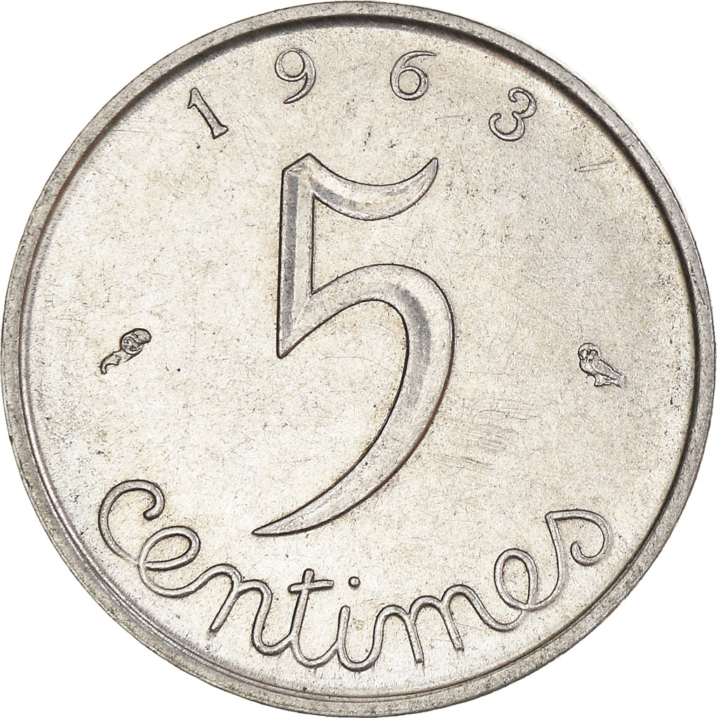 Coin, France, 5 Centimes, 1963