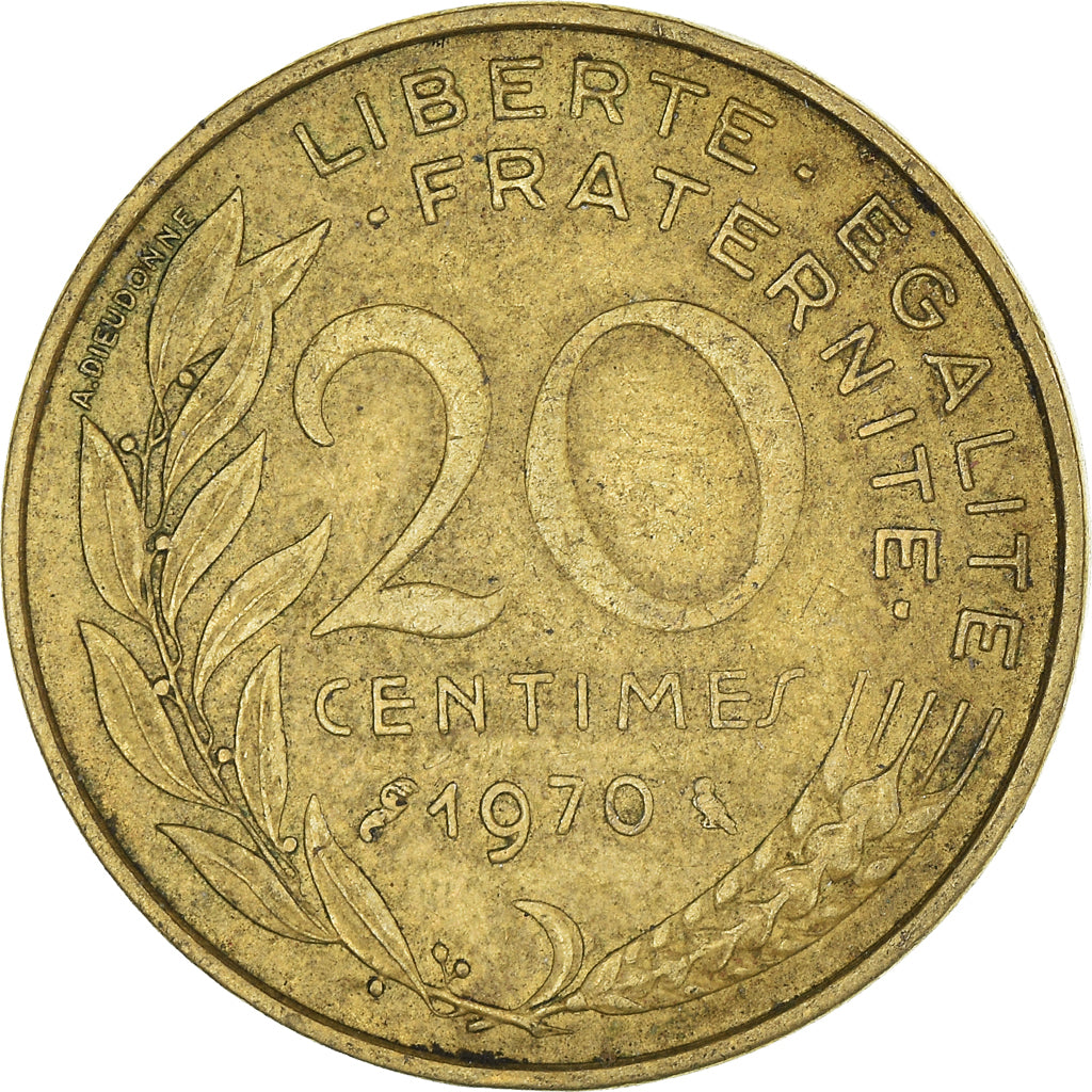 Münze, Frankreich, 20 Centimes, 1970