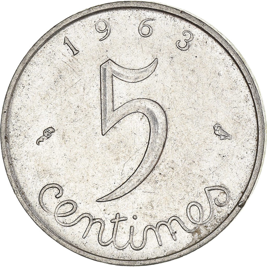 Coin, France, 5 Centimes, 1963