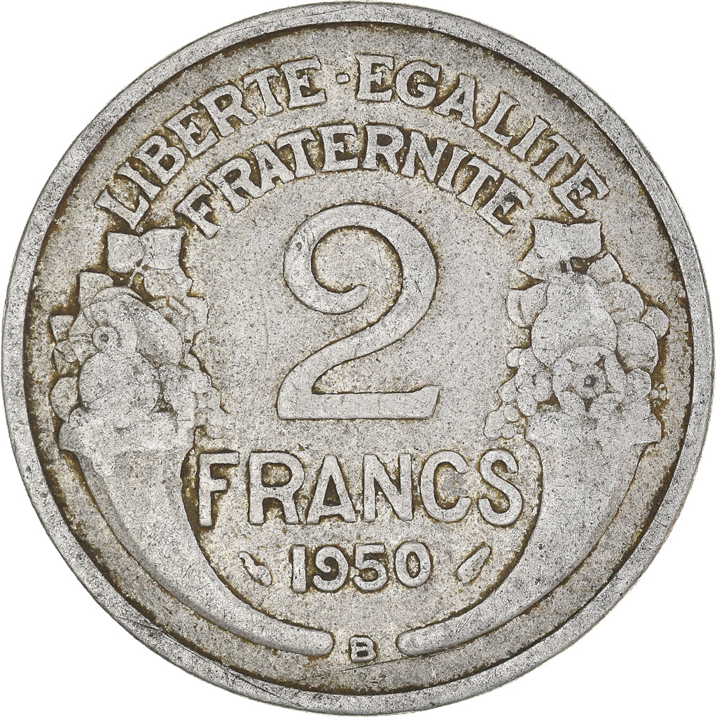 Moneta, Francia, 2 Francs, 1950