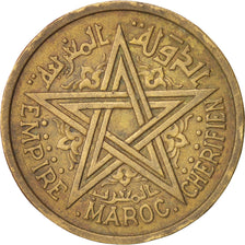 Morocco, Mohammed V, 2 Francs, 1945, Paris, EF(40-45), Aluminum-Bronze, KM:42