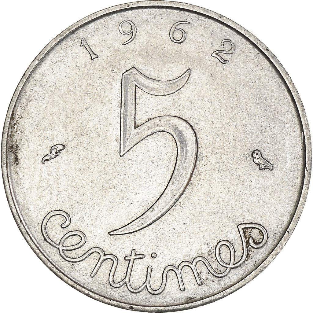 Coin, France, 5 Centimes, 1962