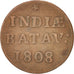 NETHERLANDS EAST INDIES, Duit, 1808, Dordrecht, VF(20-25), Copper, KM:76