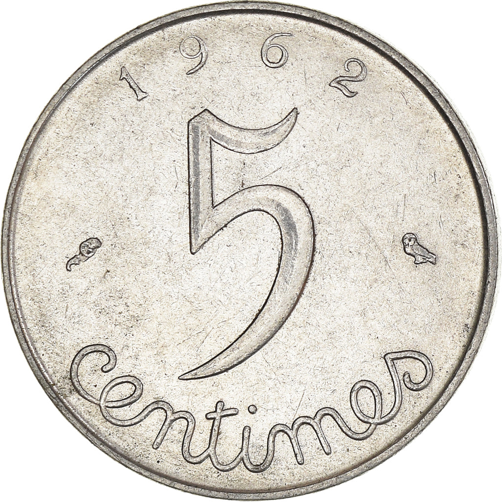 Coin, France, 5 Centimes, 1962