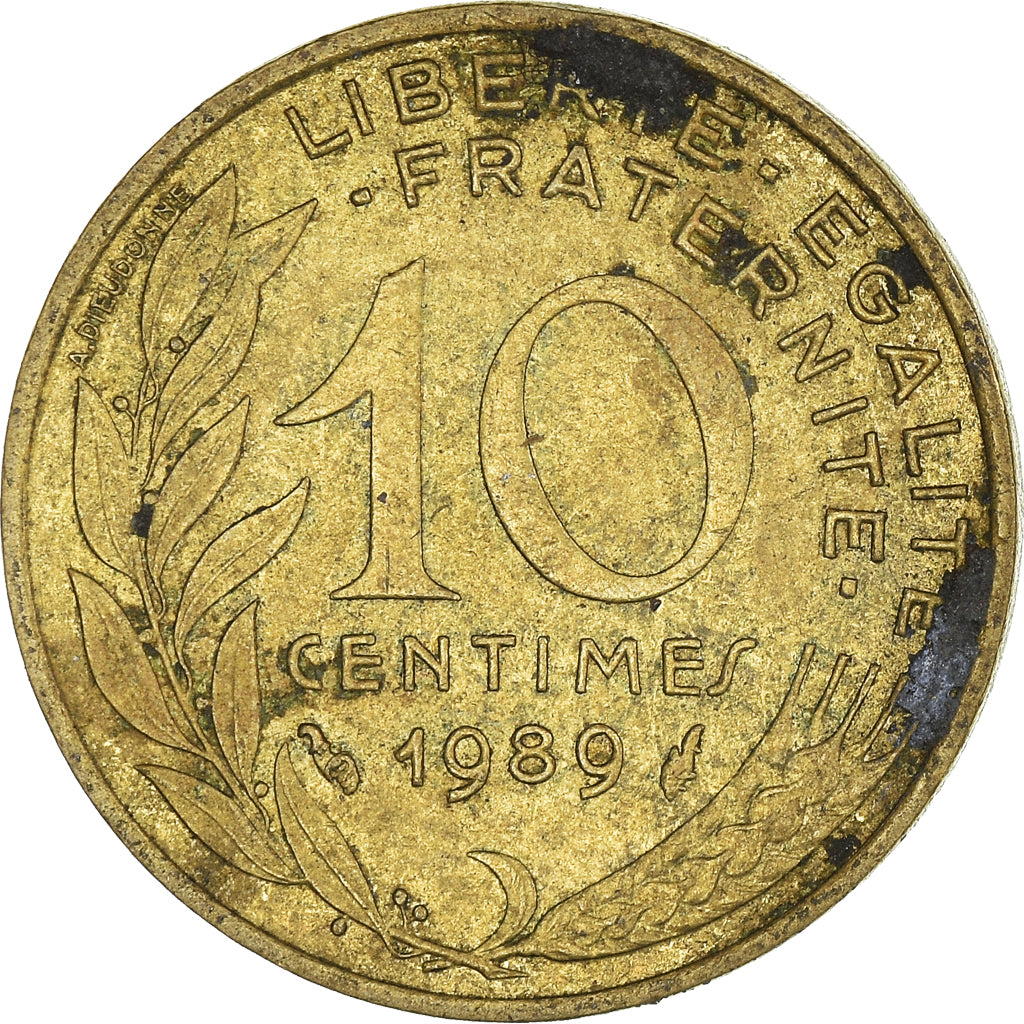 Coin, France, 10 Centimes, 1989