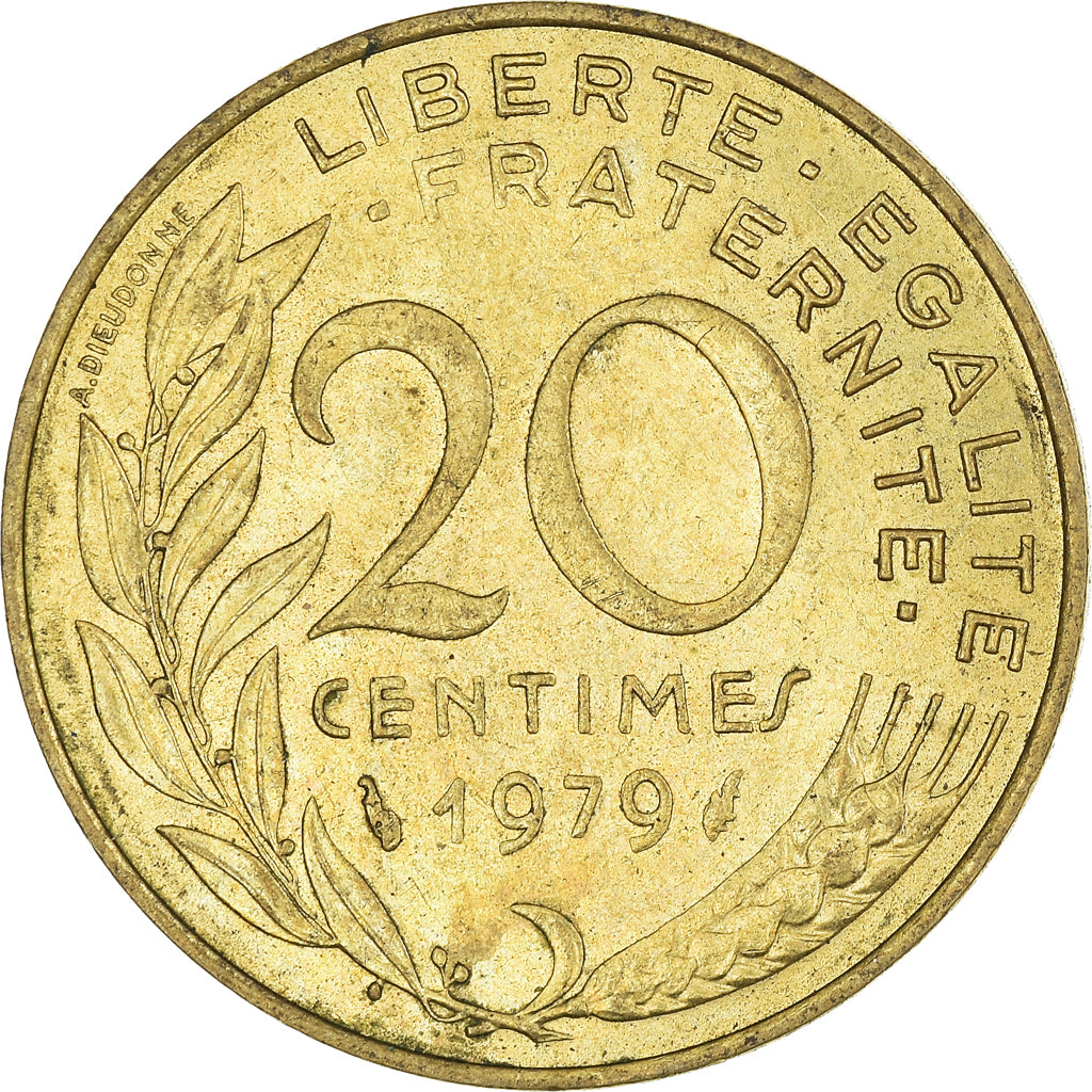 Coin, France, 20 Centimes, 1979