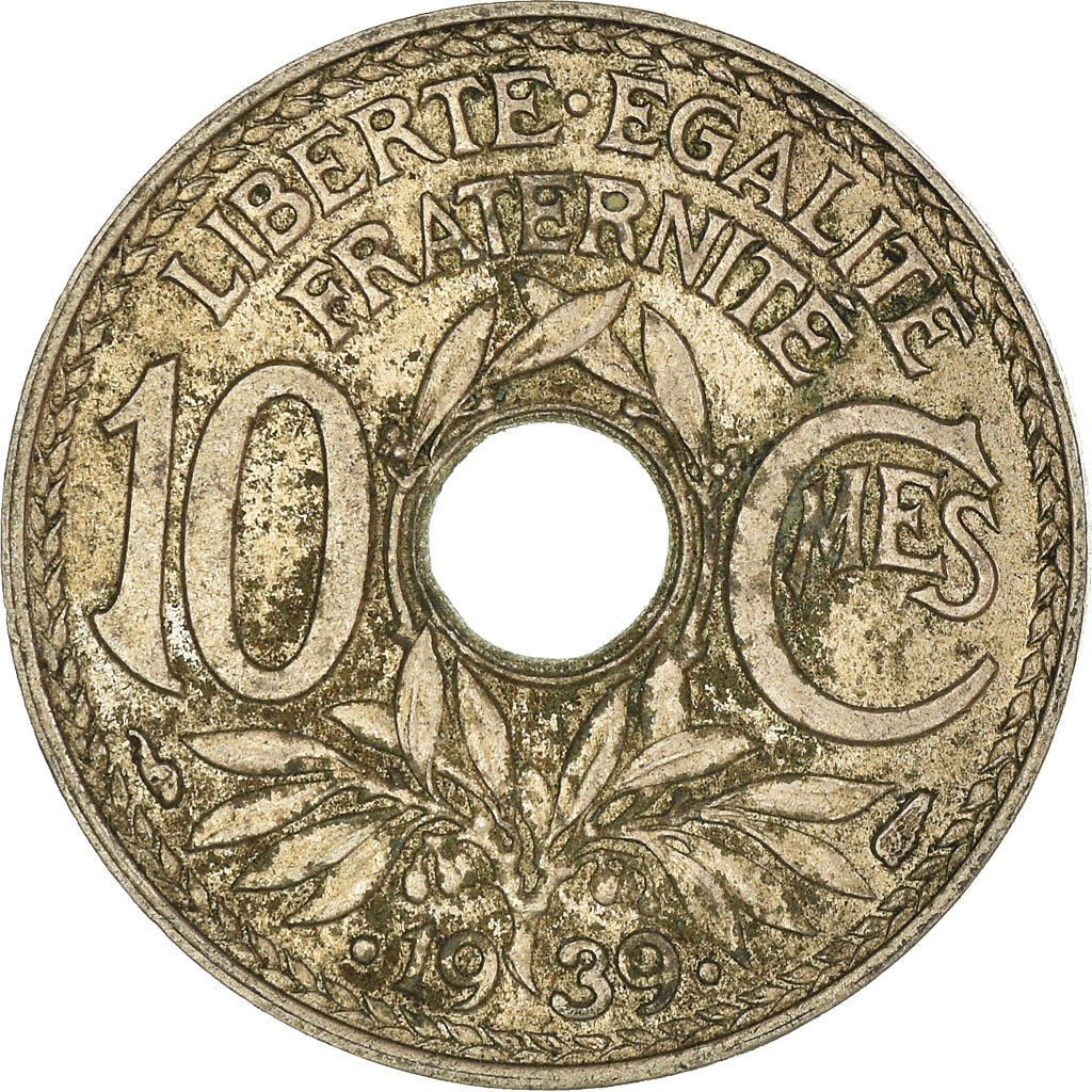 Coin, France, 10 Centimes, 1939