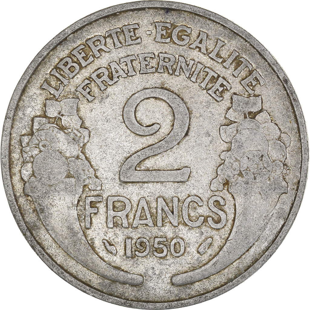 Moeda, França, 2 Francs, 1950