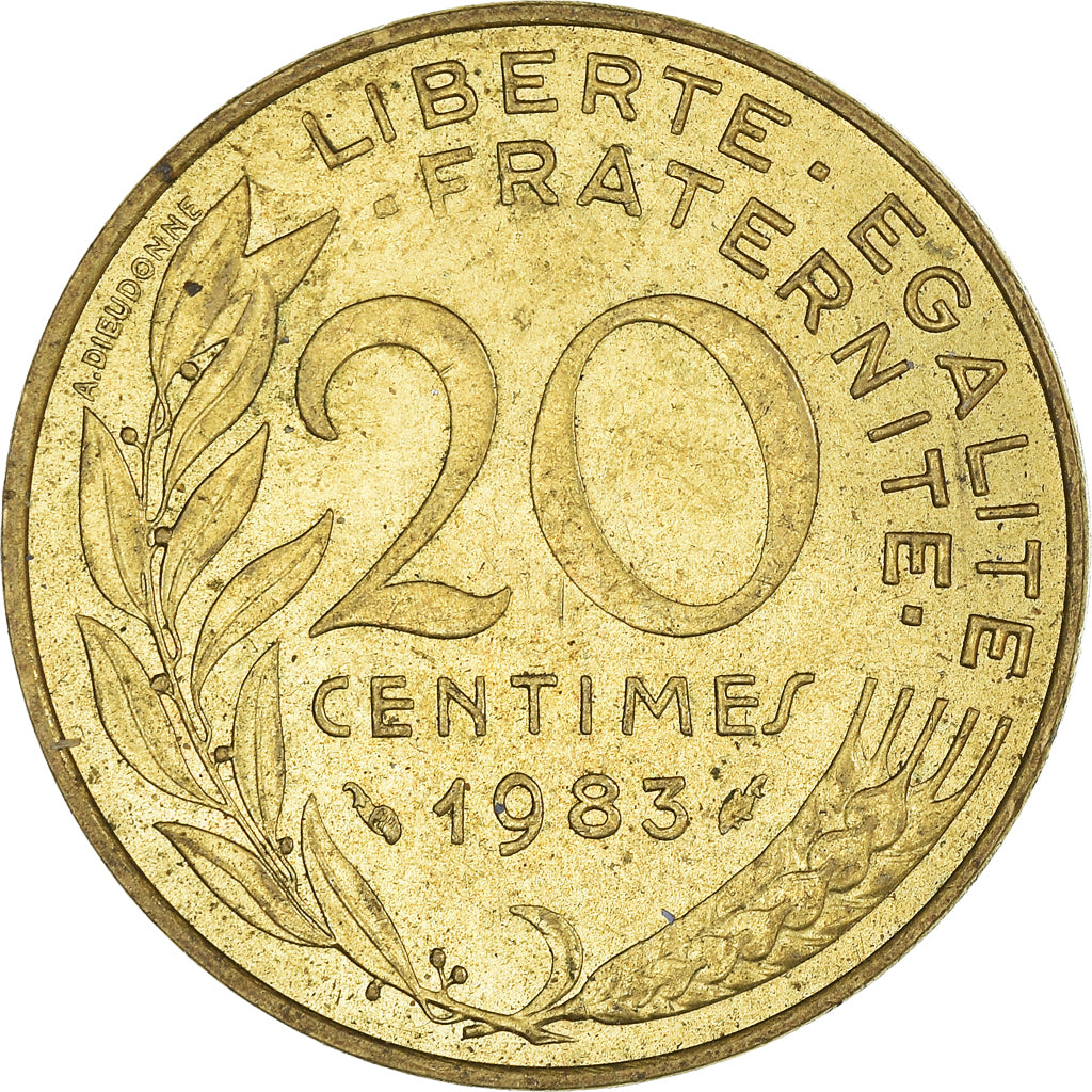 Moneta, Francia, 20 Centimes, 1983