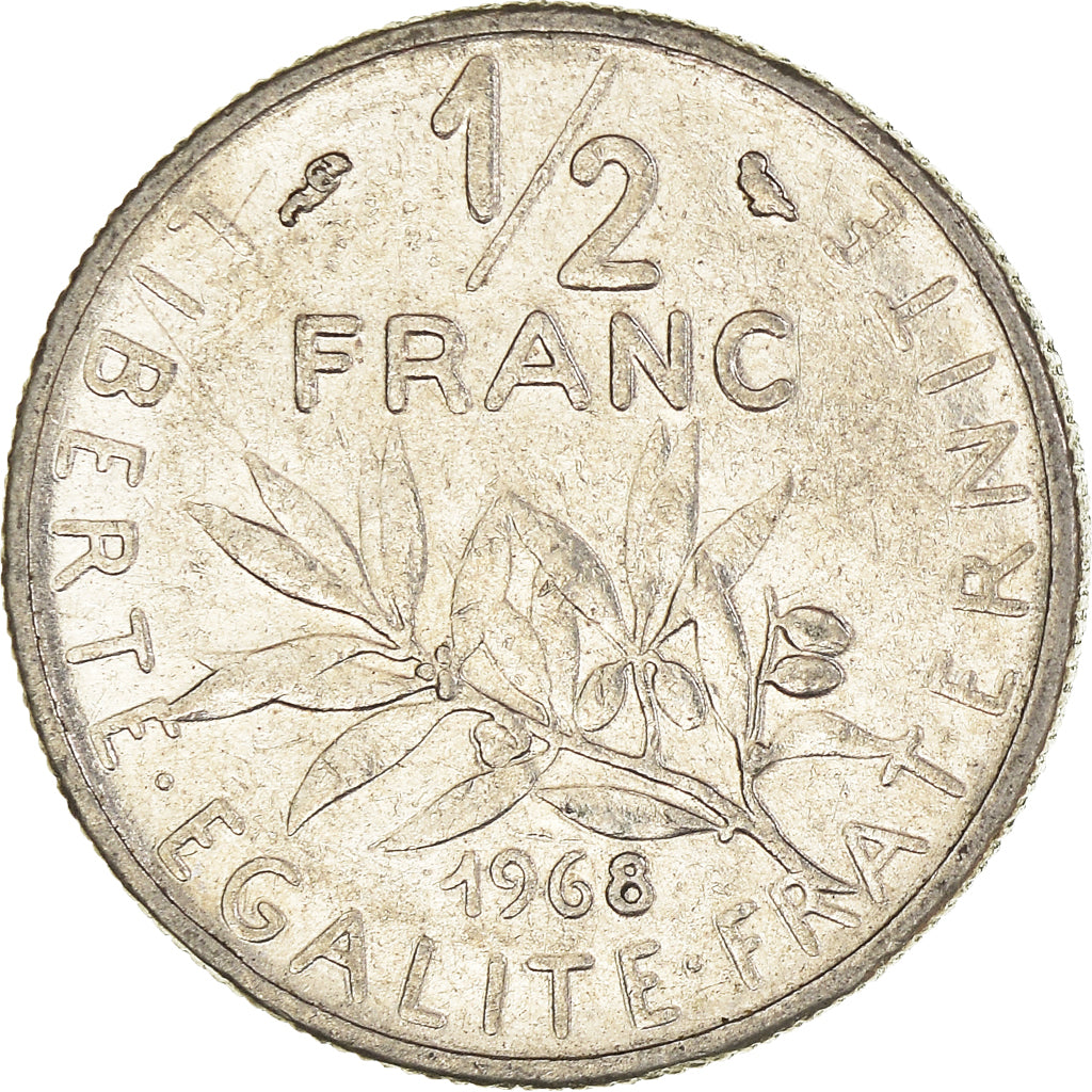 Münze, Frankreich, 1/2 Franc, 1968