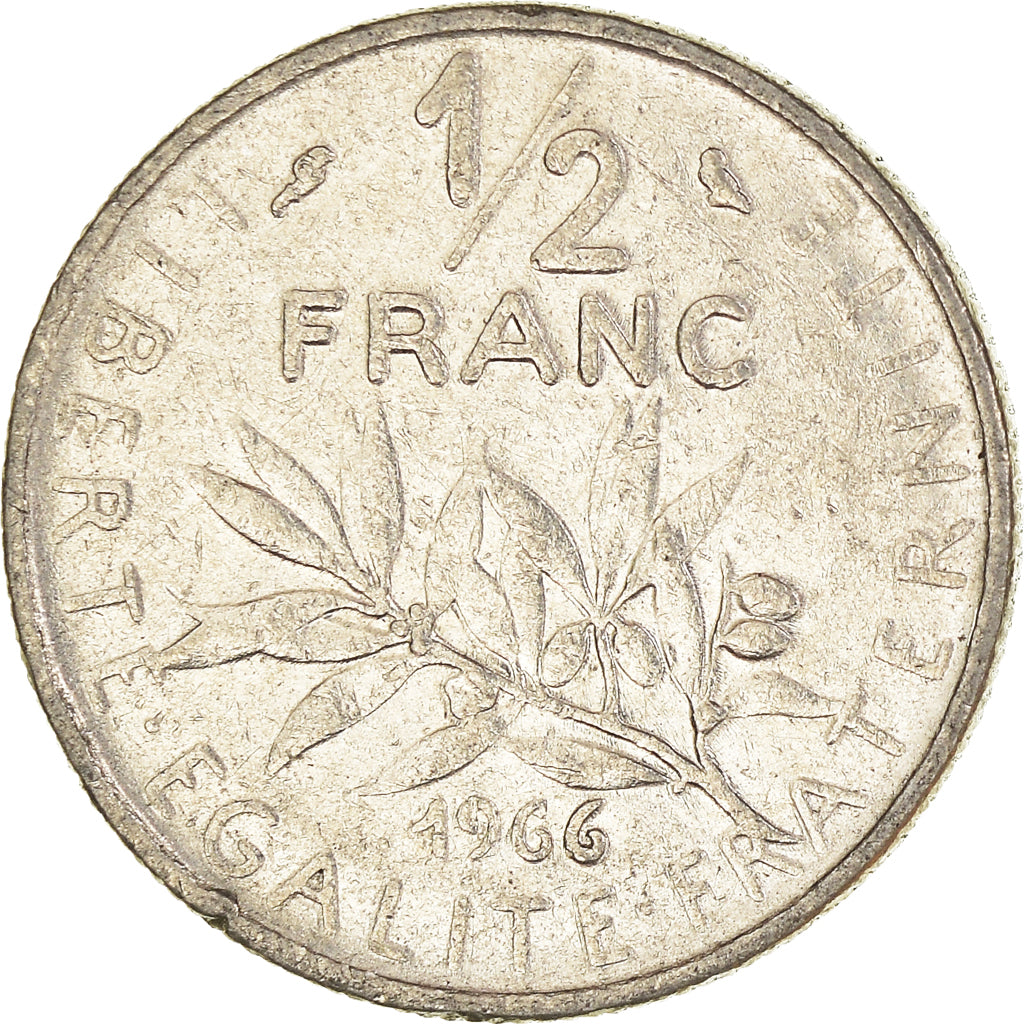 Monnaie, France, 1/2 Franc, 1966
