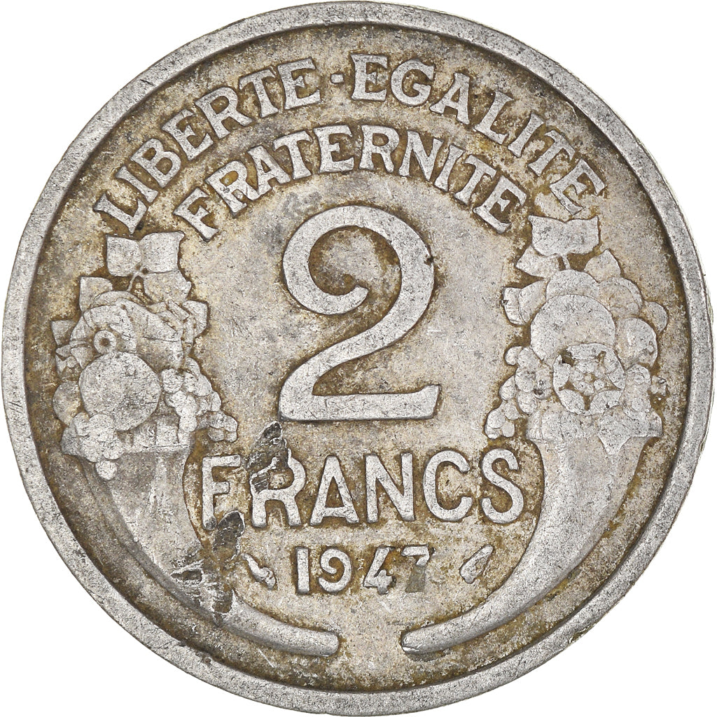 Moneta, Francia, 2 Francs, 1947