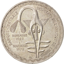 West African States, 500 Francs, 1972, Paris, AU(55-58), Silver, KM:7