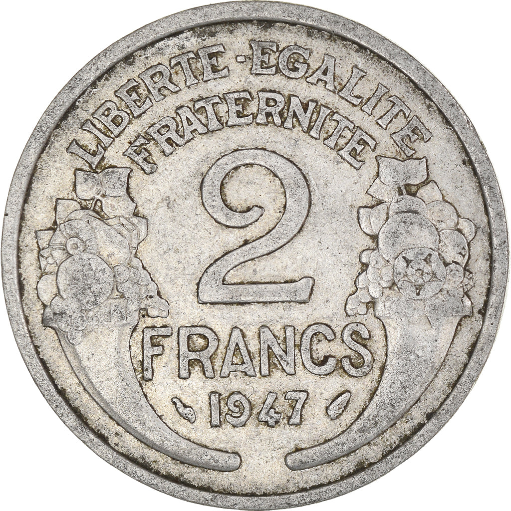 Munten, Frankrijk, 2 Francs, 1947