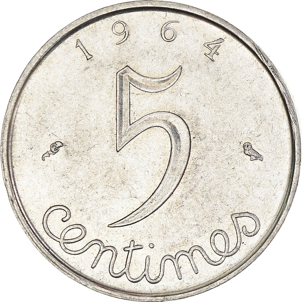 Moneta, Francia, 5 Centimes, 1964