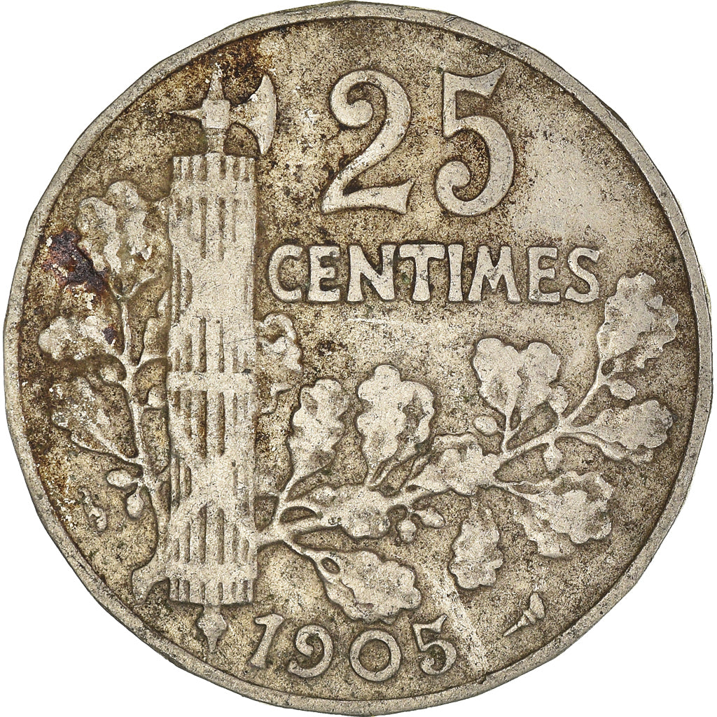 Coin, France, 25 Centimes, 1905