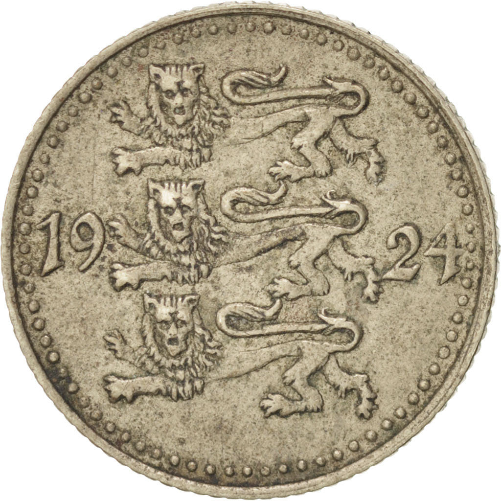 Estonia, Mark, 1924, EF(40-45), Nickel-Bronze, KM:1a
