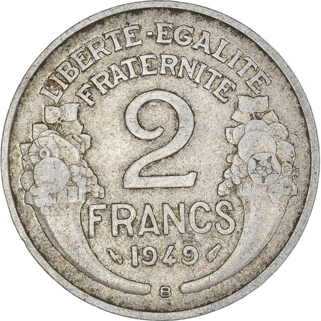 Moneta, Francia, 2 Francs, 1949