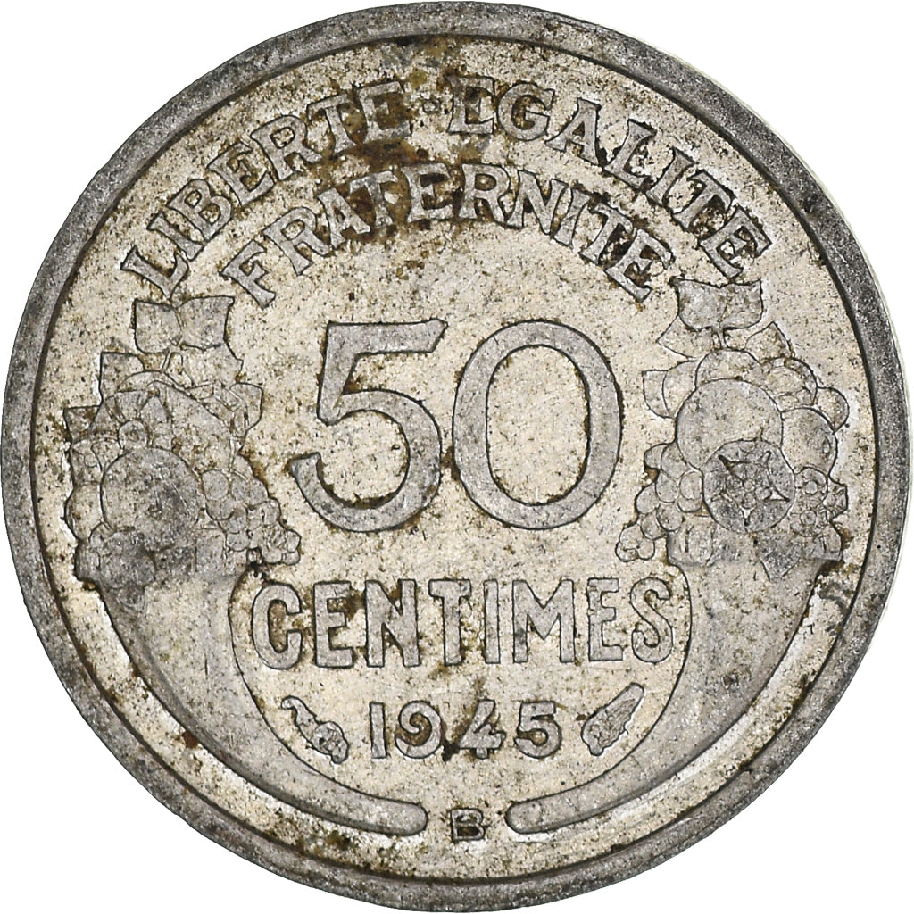 Monnaie, France, 50 Centimes, 1945