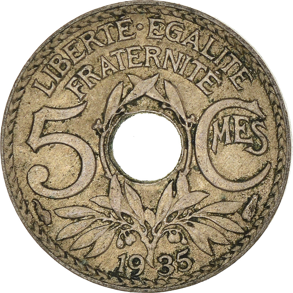 Münze, Frankreich, 5 Centimes, 1935