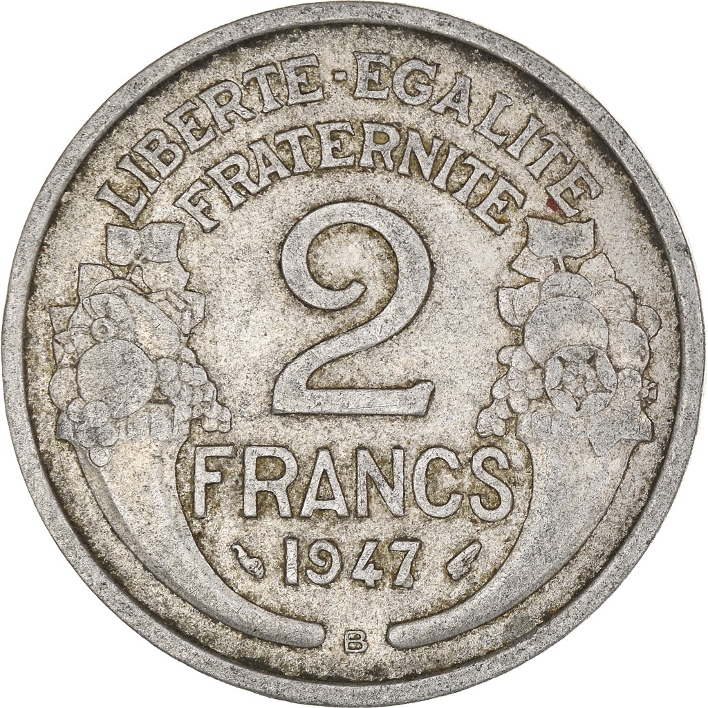 Moeda, França, 2 Francs, 1947