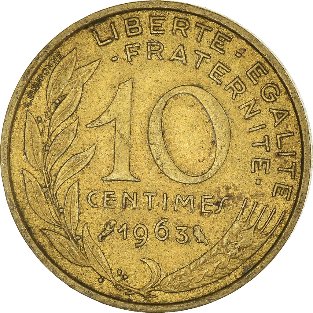 Coin, France, 10 Centimes, 1963