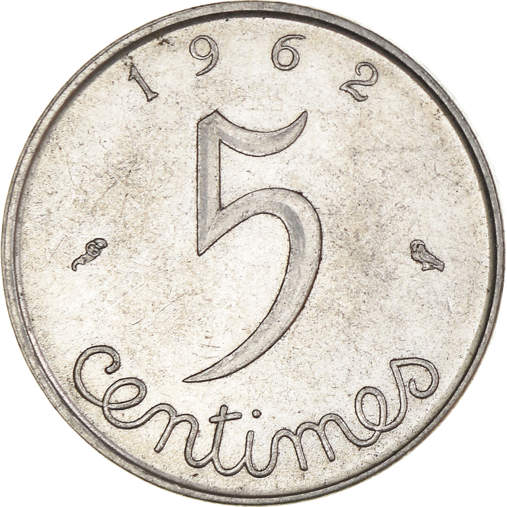 Moneda, Francia, 5 Centimes, 1962