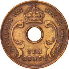 EAST AFRICA, Edward VIII, 10 Cents, 1936, EF(40-45), Bronze, KM:24