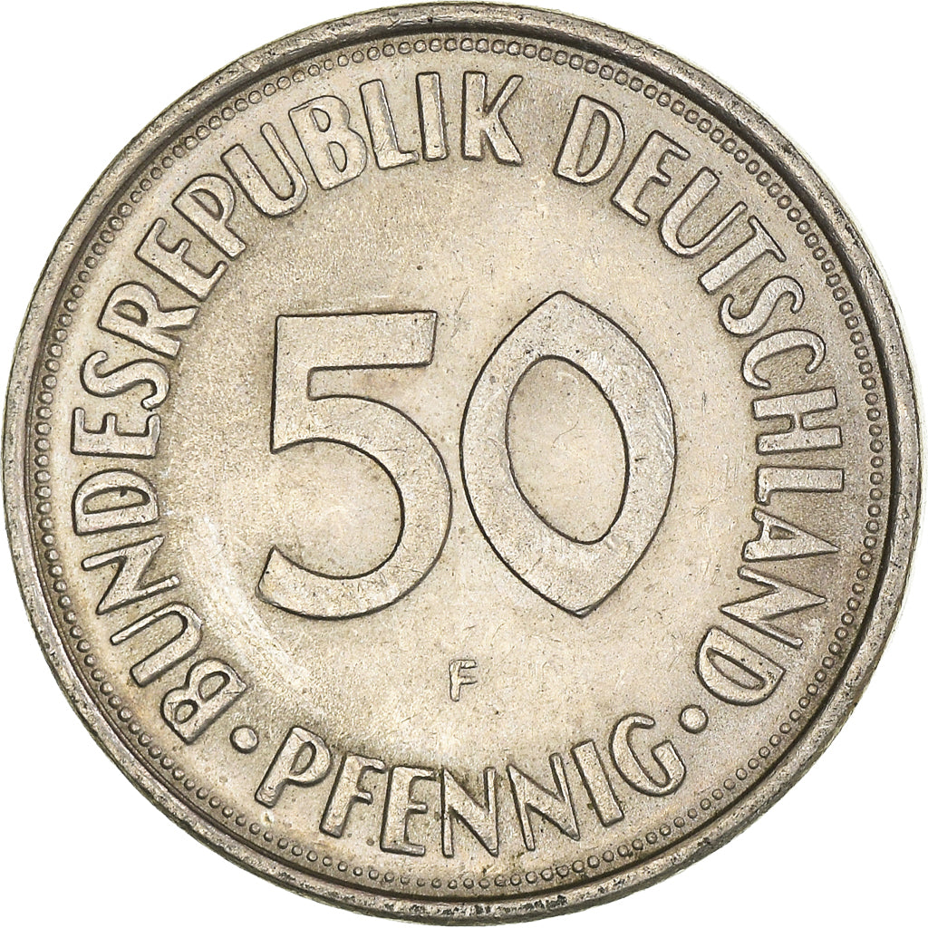 Moneta, GERMANIA - REPUBBLICA FEDERALE, 50 Pfennig, 1973