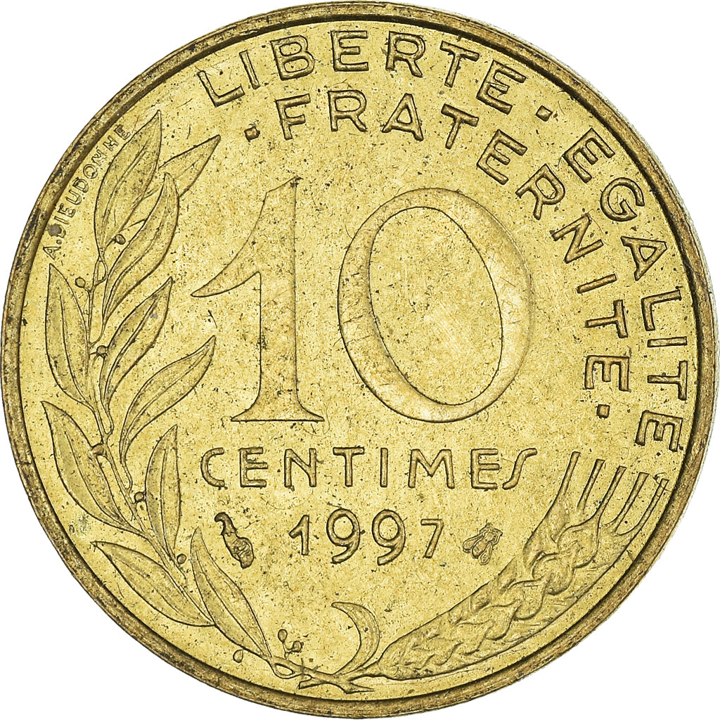 Coin, France, 10 Centimes, 1997