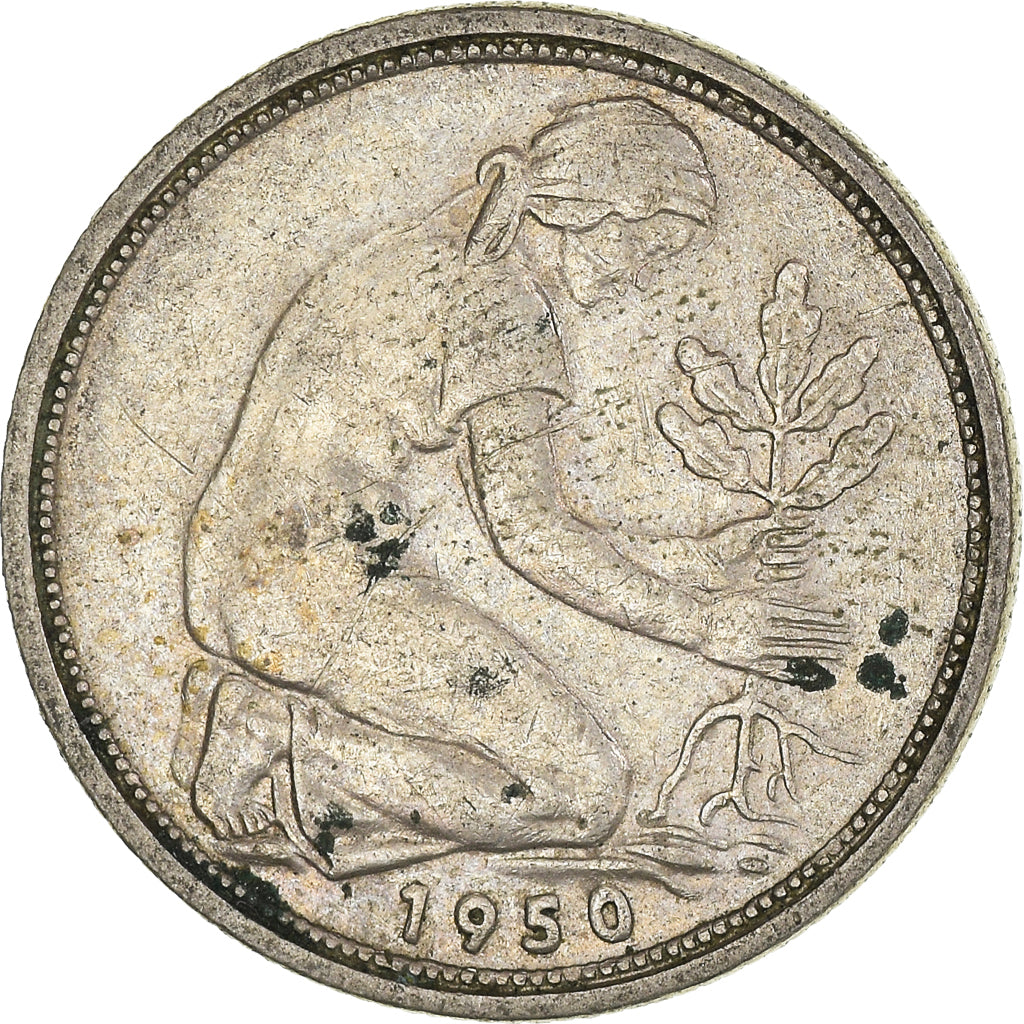 Munten, Federale Duitse Republiek, 50 Pfennig, 1950