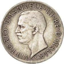 Italy, Vittorio Emanuele III, 5 Lire, 1927, Rome, EF(40-45), Silver, KM:67.1