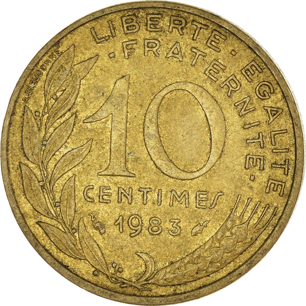 Coin, France, 10 Centimes, 1983