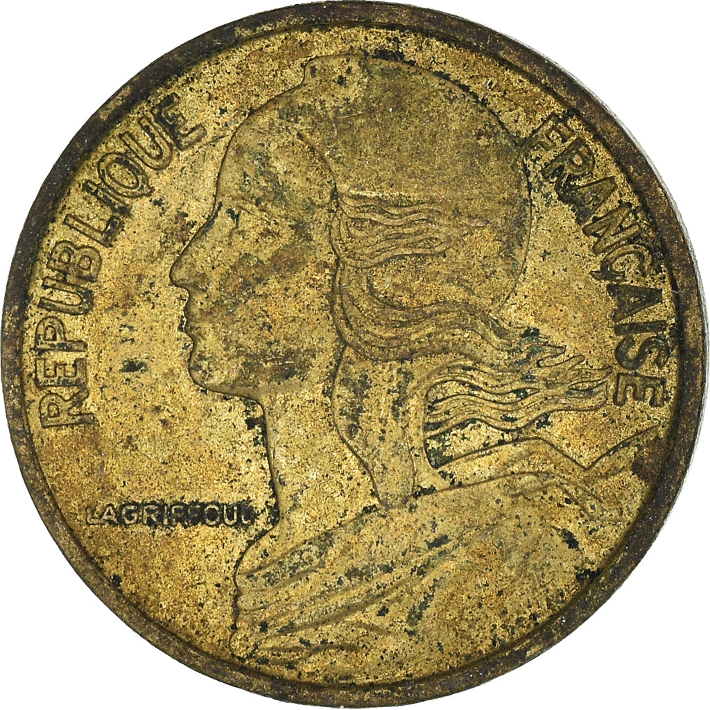 Moeda, França, 5 Centimes, 1969