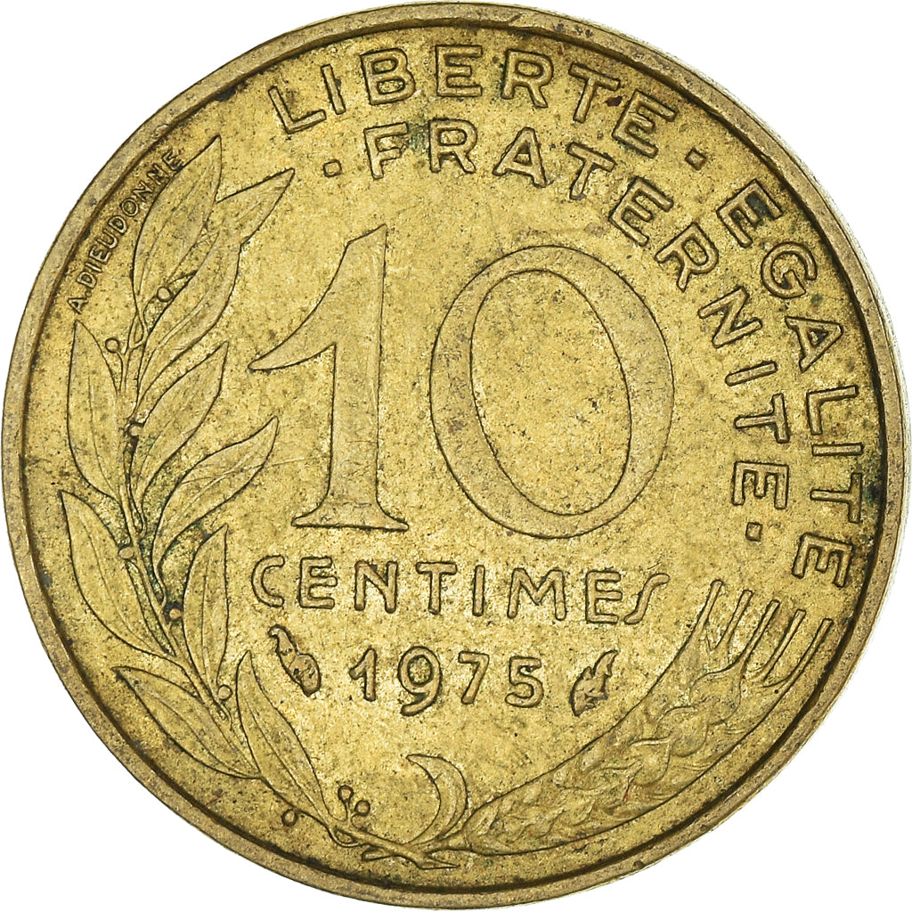 Moneta, Francia, 10 Centimes, 1975