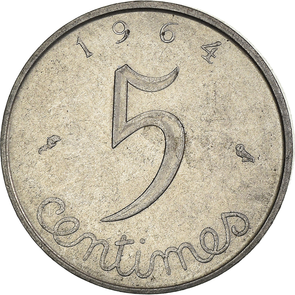 Munten, Frankrijk, 5 Centimes, 1964